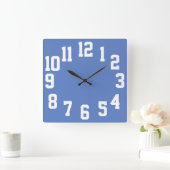 High Contrast Big Numbers Easy Read Quadratische Wanduhr (Zuhause)