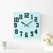 High Contrast Big Numbers Easy Read Quadratische Wanduhr (Zuhause)