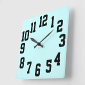 High Contrast Big Numbers Easy Read Quadratische Wanduhr (Winkel)
