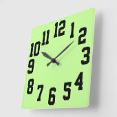 High Contrast Big Numbers Easy Read Quadratische Wanduhr (Winkel)