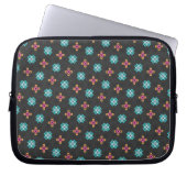 High-Contrast Black and Neon Geometric Laptop Case (Vorderseite)