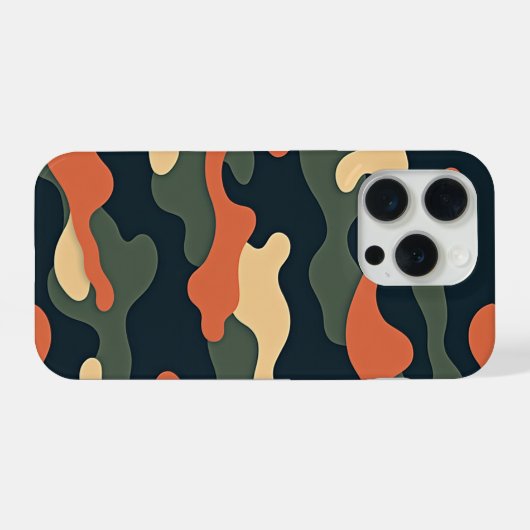 High-Contrast Camo Pattern – Bold Military-Inspire iPhone Hülle (Rückseite (Horizontal))