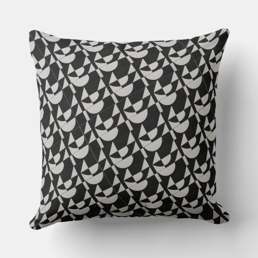 High-Contrast Comfort: Modular Noir Echo Abstract Kissen (Rückseite)