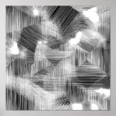 High-Contrast Geometric Depth Decoupage Template Poster (Vorne)