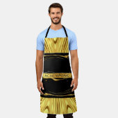High-Contrast Opulence: Achempong Black Gold Chef Schürze (Getragen)