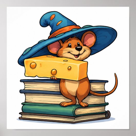 High-Contrast Pop Art: Mirthful Mouse Poster (Vorne)