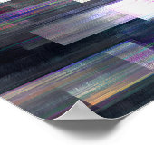 High-Contrast Seamless Texture: Transparent Glitch Poster (Ecke)