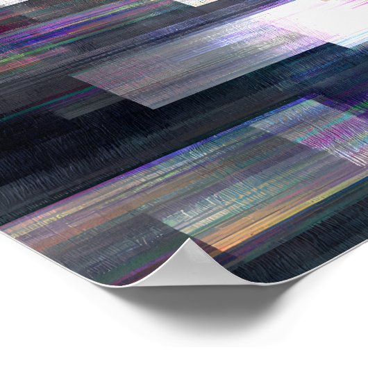 High-Contrast Seamless Texture: Transparent Glitch Poster (Ecke)