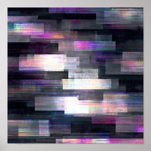 High-Contrast Seamless Texture: Transparent Glitch Poster (Vorne)