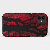 High Contrast Tree - Red iPhone Case (Rückseite (Horizontal))