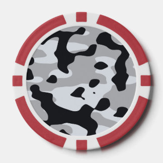High contrast urban camouflage pokerchips