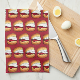 High Cream Tee Scone Jam UK British Bakery Food Geschirrtuch