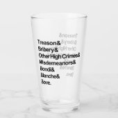 High Crimes & Misdemeanors - Impeach Bondi Blanche Glas (Rückseite)