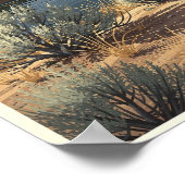 High Desert River Bend Landschaftsposter Poster (Ecke)