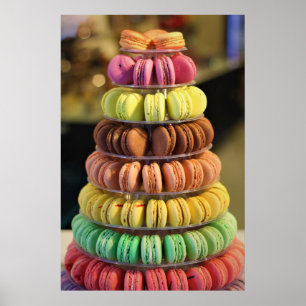 High End Bäckerei Goods Französischer Macarons Tow Poster