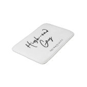 High-End Gay - Der weiße Lotus Badematte (Schrägansicht)