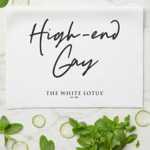 High-End Gay - Der weiße Lotus Geschirrtuch
