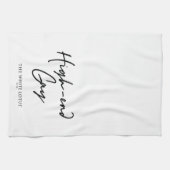 High-End Gay - Der weiße Lotus Geschirrtuch (Horizontal)