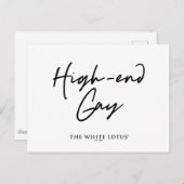 High-End Gay - Der weiße Lotus Postkarte (Vorne/Hinten)
