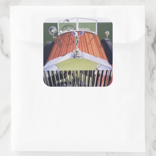 High End Quadratischer Aufkleber (Tasche)