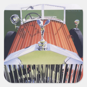 High End Quadratischer Aufkleber