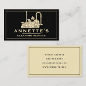 High-End-Reinigung inspiriert Visitenkarte (Vorne/Hinten)