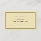 High-End-Reinigung inspiriert Visitenkarte (Rückseite)