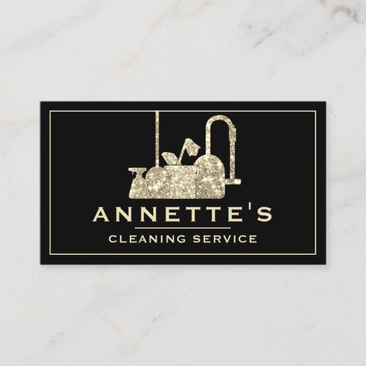 High-End-Reinigung inspiriert Visitenkarte (Vorderseite)