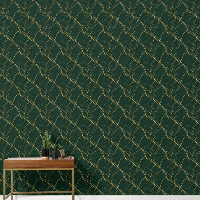 High-End-Textur-Gold-Akzent-Marmor Tapete (Korridor)
