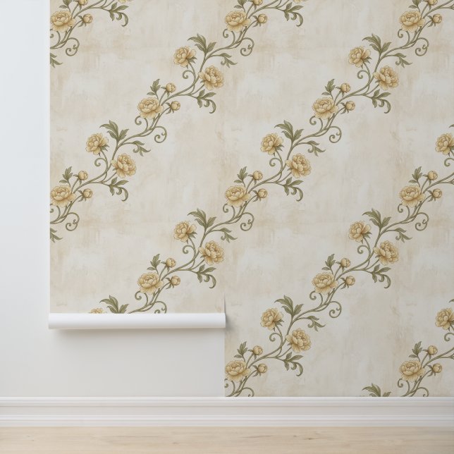 High End Textured Sepia Inspired Design Tapete (Anwendung)