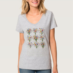High-End Wasser-Ton-Wiesen-Sträußchen Sanfte Flora T-Shirt