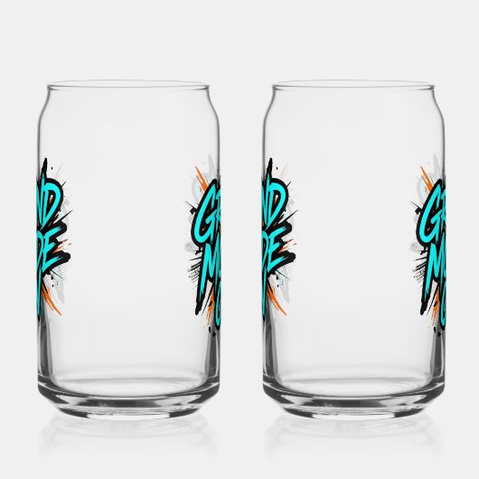 High Energy "Grind Mode On" Hustle Dosenglas (Rechts)