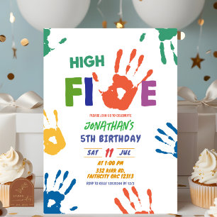 High Five Boys Geburtstag Einladung