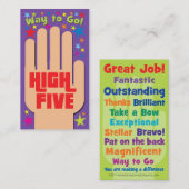 High Five Business Cards Telefonnummerkarte (Vorne/Hinten)