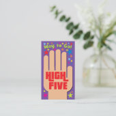 High Five Business Cards Telefonnummerkarte (Stehend Vorderseite)