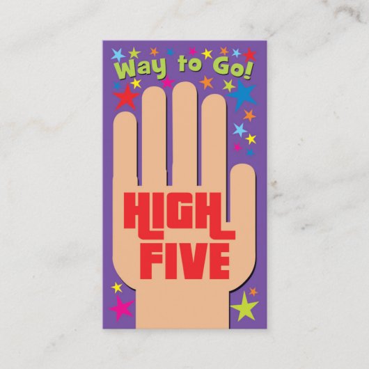 High Five Business Cards Telefonnummerkarte (Vorderseite)
