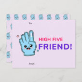 High Five Friend Valentine Card Feiertagspostkarte (Vorne/Hinten)
