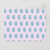 High Five Friend Valentine Card Feiertagspostkarte (Rückseite)