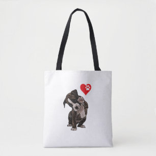 High Five Heart Bulldog Pup I Liebe Boxer Dog Love Tasche