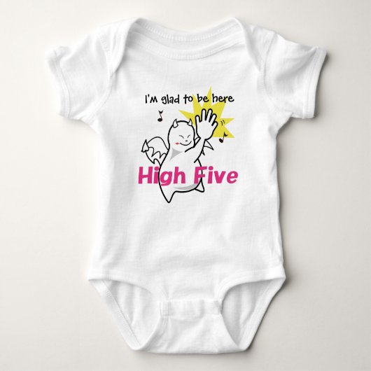 High Five I7m glad to be here Baby Strampler (Vorderseite)