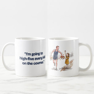 High Five Jeder Kid Lustiger Marathonläufer Kaffeetasse