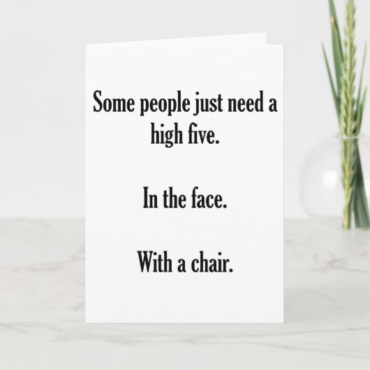 High Five Karte (Vorderseite)