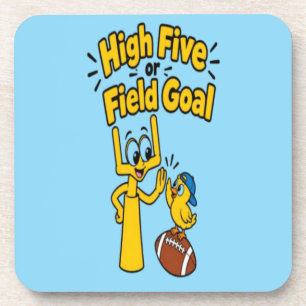 High Five oder Field Goal Cartoon-Kinderbekleidung Getränkeuntersetzer