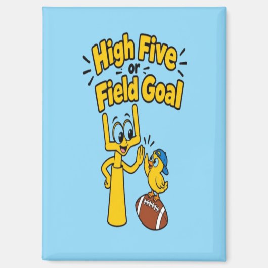 High Five oder Field Goal Cartoon-Kinderbekleidung Magnet (Vorderseite)