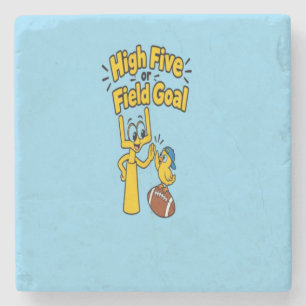 High Five oder Field Goal Cartoon-Kinderbekleidung Steinuntersetzer