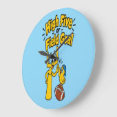 High Five oder Field Goal Cartoon-Kindermode Große Wanduhr (Winkel)