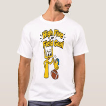High Five oder Field Goal Lustiger Fußball-Cartoon
