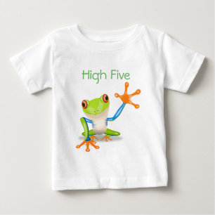 High Five Orange and Blue Funny Funny Frosch Shirt