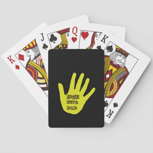High Five Vater Hand Spielkarten (Rückseite)