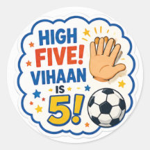 High Five! Vihaan ist 5 Geburtstags-Fußballparty-A